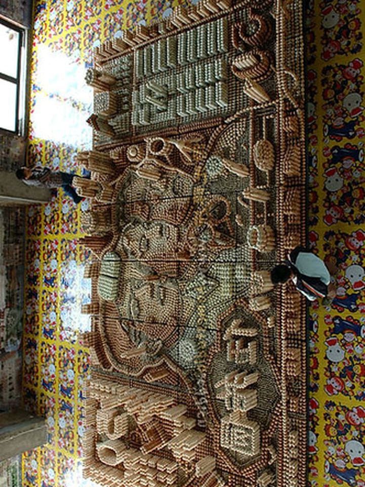 Mural de huevos.