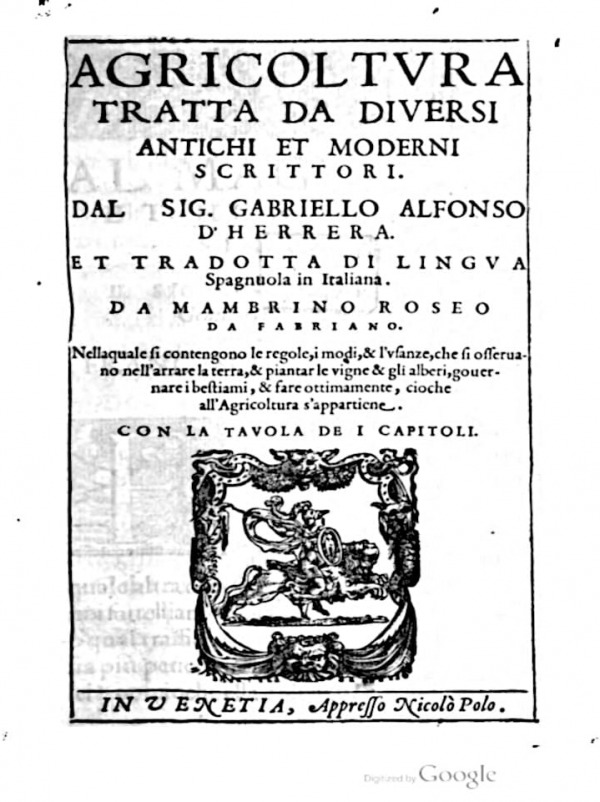 Agricoltvra portada 1592, VENECIA