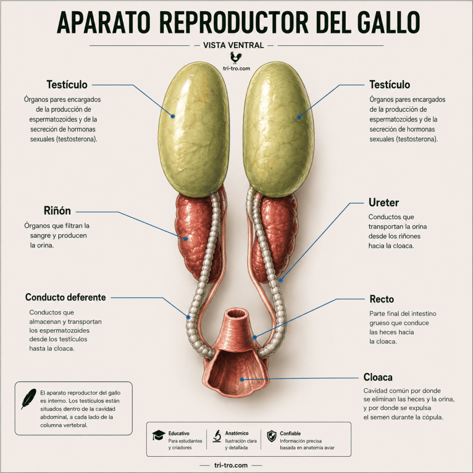 Aparato reproductor del gallo