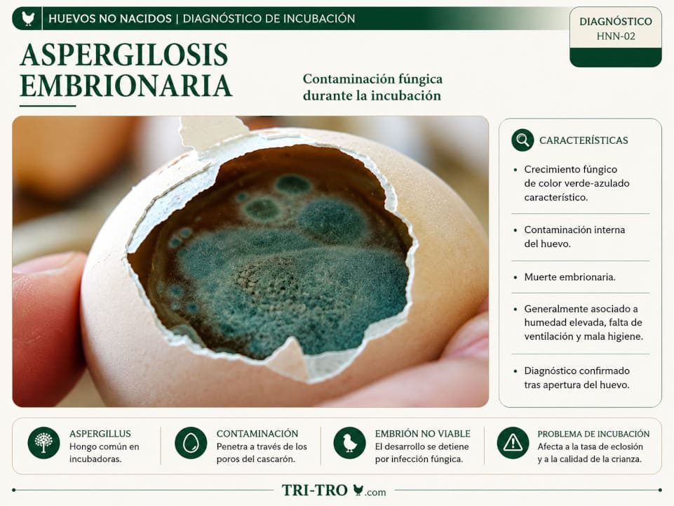 Aspergillus en huevo