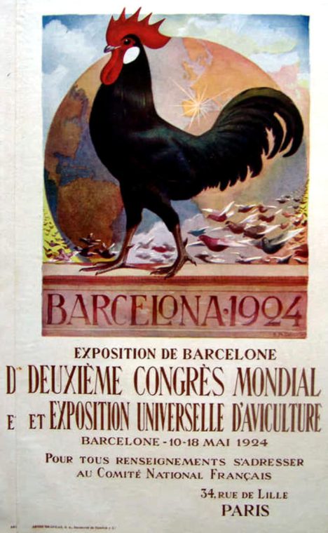 Cartel para la exposición de animales de corral en Barcelona 1924 © Colección Juul Lauwers