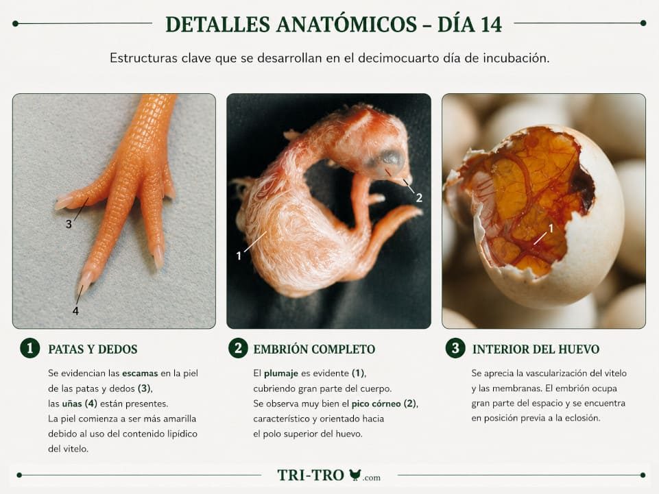 Decimocuarto día de incubación 1