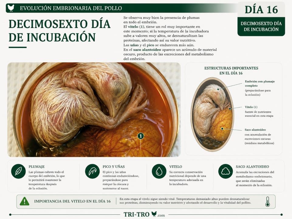 Decimosexto día de incubación