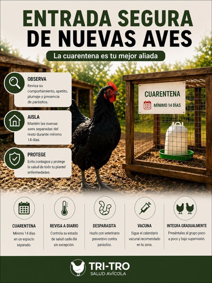 Entrada segura de nuevas aves