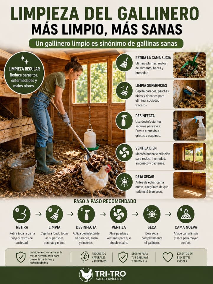 Limpieza del gallinero