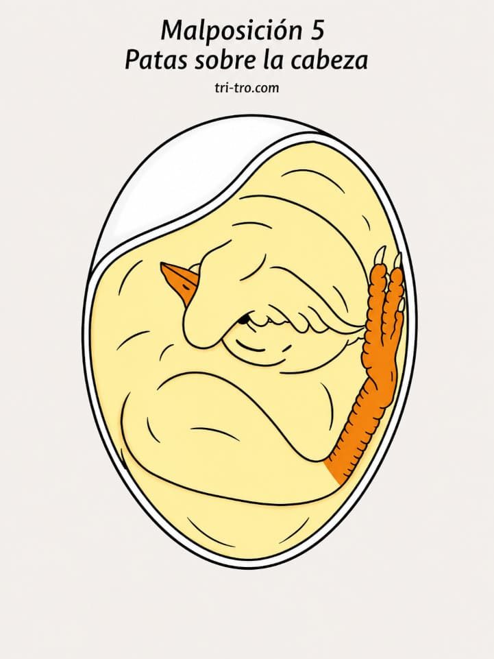 Malposición 5: Patas sobre la cabeza.