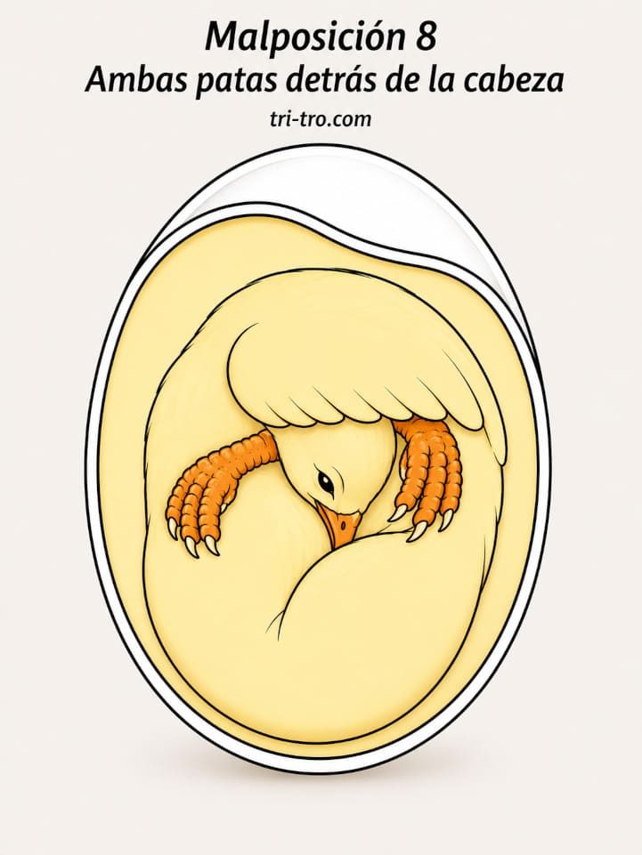 Malposición 8: patas detrás de la cabeza