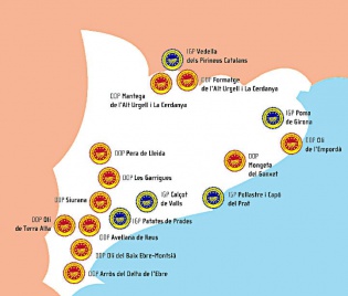 Mapa DOP Gallo de Prat
